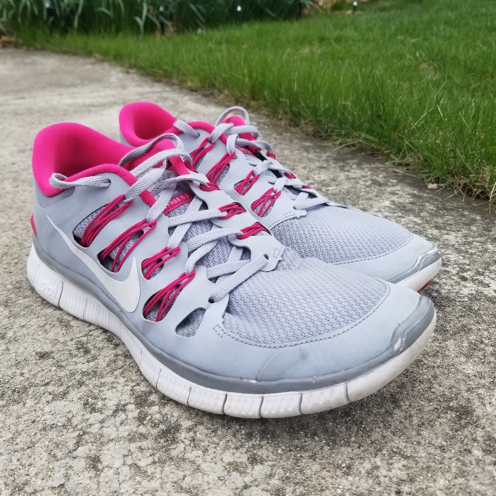 Nike Free 5.0+ Womens Grey/Pink